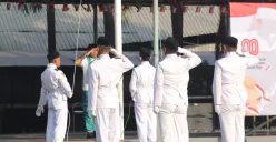 Ratusan warga binaan menggelar upacara HUT ke-80 RI di Lembaga Pemasyarakatan (Lapas) Kelas I Cipinang, Jakarta, Jakarta Timur, Minggu, 17 Agustus 2025. (Sumber: Dok. Lapas Cipinang)
