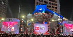 Suasana di kawasan Bundaran HI, Jakarta Pusat, Minggu 17 Agustus 2025. (Sumber: POSKOTA | Foto: Pandi Ramedhan)