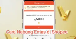Nabung emas di Shopee sudah diawasi OJK. (Sumber: Shopee)