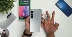 Infinix Hot 60 Pro Plus punya kamera Sony 50MP, baterai tahan lama 5160mAh, dan desain tipis 5,9mm. (Sumber: YouTube/Dimas Sampurno)