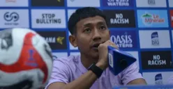 Beckham Putra saat hadir dalam sesi konferensi pers usai laga Persib melawan Persijap. (Sumber: persib.co.id)