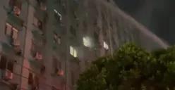 Apartemen City Park, Cengkareng, Jakarta Barat, terbakar pada Selasa, 19 Agustus 2025. (Sumber: Dok Warga)