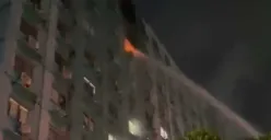 Apartemen city park, Cengkareng, Jakarta Barat, terbakar pada Selasa, 19 Agustus 2025. (Sumber: Dok Warga)