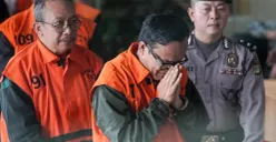 Wamenaker Immanuel Ebenezer ditetapkan KPK sebagai tersangka kasus pemerasan di Gedung Merah Putih, Kelurahan Guntur, Kecamatan Setiabudi, Jakarta Selatan, Jumat, 22 Agustus 2025. (Sumber: Poskota/Bilal Nugraha Ginanjar)
