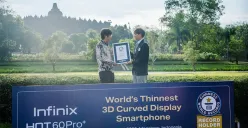 Infinix Hot 60 Pro Plus catat rekor Guinness World Records sebagai Smartphone Layar 3D-Curved Tertipis di Dunia. (Sumber: Instagram/@infinixglobal)