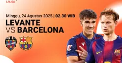 Live streaming Levante vs Barcelona di pekan kedia LaLiga 2025/2026 (Sumber: Vidio.com)