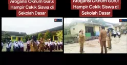 Viral Oknum Guru SD di Lampung Diduga Hendak Cekik Salah Satu Siswa Saat Upacara Berlangsung (Sumber: TikTok/sorotanlampung)