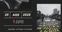 Poster ajakan demo 25 Agustus 2025 di depan gedung DPR. (Sumber: Instagram/@storyrakyat_)