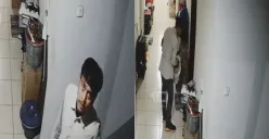 Potret pelaku pencurian sepatu di Depok yang tertangkap oleh rekaman CCTV. (Sumber: Instagram/@infodepok_id)