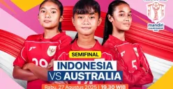 Link live streaming Timnas Indonesia vs Australia di semifinal Piala AFF Wanita U-16 2025. (Sumber: Vidio)