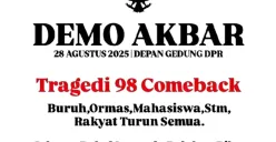 Demo buruh 28 Agustus 2025 disebut bakal mengulang tragedi 98. (Sumber: TikTok/@suararakyat152.)