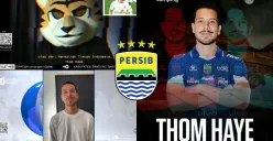 Thom Haye menyapa Bobotoh usai diperkenalkan Persib Bandung. (Sumber: Istimewa)