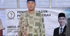 Anggota Komisi IV DPRD Jabar, Abdul Karim, saat menggelar sosialisasi Perda Nomor 8 Tahun 2016 tentang Pedoman Pelayanan Kepemudaan di Kampung Salakawung, Desa Sarampad, Kecamatan Cugenang, Kabupaten Cianjur. (Sumber: Dok. Pribadi)