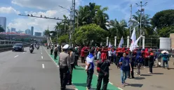 Demo buruh 28 Agustus 2025. (Sumber: TMC Polda Metro Jaya)