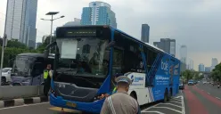 Sejumlah rute Transjakarta terhenti sementara imbas demo 28 Agustus 2025. (Sumber: X/@PT_Transjakarta)