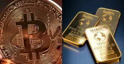 Ilustrasi instrumen investasi emas dan cryptocurrency. (Sumber: Pixabay)
