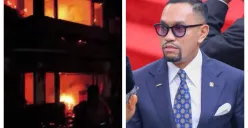 Media sosial tengah dihebohkan oleh beredarnya video viral yang disebut-sebut rumah milik anggota DPR RI, Ahmad Sahroni dibakar massa. (Sumber: X/@Zer0failed dan @ahmadsahroni88)