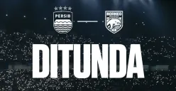 Pertandingan Persib vs Borneo FC ditunda (Sumber: X/@persib)