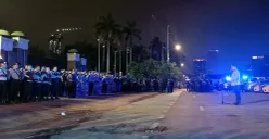 Polda Metro Jaya menggelar patroli skala besar di Jakarta dan sekitarnya, Minggu malam, 31 Agustus 2025. (Sumber: POSKOTA | Foto: Ali Mansur)