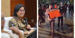 Kolase Kediaman Menteri Keuangan (Menkeu) RI, Sri Mulyani Indrawati, di Bintaro, Kota Tangerang Selatan, Banten, menjadi target amukan massa dan dijarah pada Minggu dini hari, 31 Agustus 2025. (Sumber: X/@msafarnurhan)