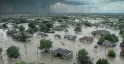 Ilustrasi bencana Sumatera (Sumber: Pinterest/EORVA CUTE)