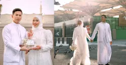 Selebgram Dara Arafah resmi menikah dengan Rehan Mubarak di Madinah, Jumat 28 November 2025. (Sumber: Instagram/@daraarafah, @rehanmubarak)