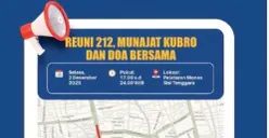 Pengalihan arus lalu lintas jelang acara reuni 212 yang akan berlangsung di kawasan Monas (Sumber: Instagram @tmcpoldametro)