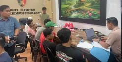 Penyidik Subdit Tipidter tengah melakukan pemeriksaan 6 pelaku penyalahgunaan LPG bersubsidi. (Sumber: Istimewa)