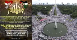 Reuni 212 digelar di Monas mulai sore ini, Selasa, 2 Desember 2025. Cek jadwal lengkap acara. (Sumber: X/@creepylogy_)