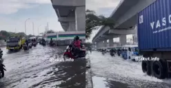 Genangan banjir Rob di Jalan RE Martadinata, Tanjung Priok, Jakarta Utara, Rabu, 3 Desember 2025. (Sumber: Instagram/@jakut.info)