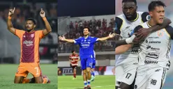 Potret pemain Borneo FC (kiri), Persib Bandung (tengah) dan Persija Jakarta (kanan). (Sumber: Berbagai Sumber)