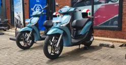 Motor matic Piaggio Liberty S 2025 hadir dengan desain lebih sporty, mesin i-get 125cc generasi baru. (Sumber: Poskota/Erwan Hartawan)