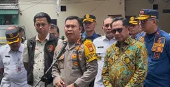 Kapolres Metro Jakarta Pusat, Kombes Susatyo Purnomo Condro saat meninjau Terra Drone, Jalan Letjen Suprapto, Cempaka Baru, Kemayoran, Rabu, 9 Desember 2025. (Sumber: Poskota/Pandi Ramedhan)