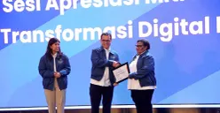 Wamendagri, Ribka Haluk (kanan) menghadiri Deklarasi Indonesia Digital di Samisara Grand Ballroom, Sopo Del Tower, Jakarta Selatan, Rabu 10 Desember 2025. (Sumber: Puspen Kemendagri)