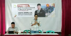 Anggota DPRD Jabar, Abdul Karim, saat kegiatan Pengawasan Penyelenggaraan Pemerintahan Tahun Anggaran 2025 di Desa Sukamulya, Kecamatan Leles, Kabupaten Cianjur. (Sumber: Istimewa)