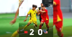 Hasil akhir Vietnam vs Malaysia 2-0 di SEA Games 2025. (Sumber: Instagram/@feeds.timnas)