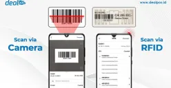 Fitur scanner stok opname DealPOS yang memungkinkan proses pemindaian menggunakan kamera smartphone atau teknologi RFID untuk mempercepat dan meningkatkan akurasi audit stok. (Sumber: Istimewa)