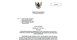 Surat Edaran (SE) Mendagri Nomor 900.1.1/9772/SJ tentang Penggunaan Bantuan Pemerintah Pusat dan Bantuan Keuangan Pemerintah Daerah (Pemda) serta Pergeseran Anggaran. (Sumber: Dok. Kemendagri)