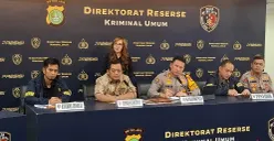Konferensi pers Ditreskrimum Polda Metro Jaya terkait kasus dugaan penipuan dan penggelapan jasa wedding organizer (WO) by Ayu. (Sumber: POSKOTA | Foto: Ali Mansur)