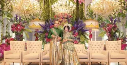 Momen pernikahan Niena Kirana Riskyana bersama dengan mantan Menteri Pemuda dan Olahraga (Menpora), Dito Ariotedjo yang diduga selingkuh dengan Davina Karamoy. (Sumber: X/@tatlerindonesia)