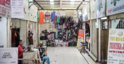 Suasana sepi Pasar Gondangdia, Menteng, Jakarta. (Sumber: Poskota/Bilal Nugraha Ginanjar)