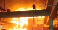 Potret kebakaran di Pasar Induk Kramat Jati pada Senin, 15 Desember 2025. (Sumber: Istimewa)