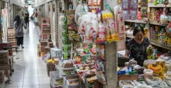 Suasana sepi Pasar Gondangdia, Menteng, Jakarta. (Sumber: Poskota/Bilal Nugraha Ginanjar)