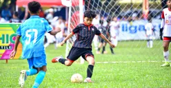 Tim Sekolah Sepak Bola (SSB) UNI Bandung Class 2014. (Sumber: Poskota/Gatot Poedji Utomo)