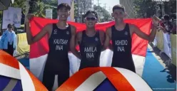 Indonesia berhasil menambah koleksi emas melalui cabor Triathlon di SEA Games Thailand 2025 (Sumber: Instagram/@kemenpora)