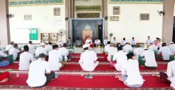 Warga binaan Rutan Kelas I Tangerang saat mengikuti ujian kenaikan jenjang Usto ke jenjang Ulya. (Sumber: Poskota/Veronica)