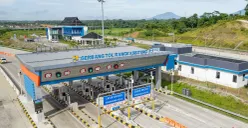 Suasana di gerbang tol Serang-Panimbang di Rangkasbitung, Kabupaten Lebak. (Sumber: Poskota/Samsul Fatoni)