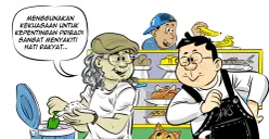 Obrolan Warteg hari ini. (Sumber: Poskota/Arif Setiadi)