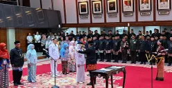 Gubernur Jakarta, Pramono Anung, melantik 11 Pejabat Pimpinan Tinggi Pratama di Balai Kota Jakarta, Rabu, 17 Desember 2025. (Sumber: POSKOTA | Foto: M Tegar Jihad)