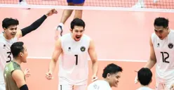 Tim voli putra Indonesia masuk semifinal SEA Games 2025 dengan status juara grup. (Sumber: Instagram/@volinewsid)